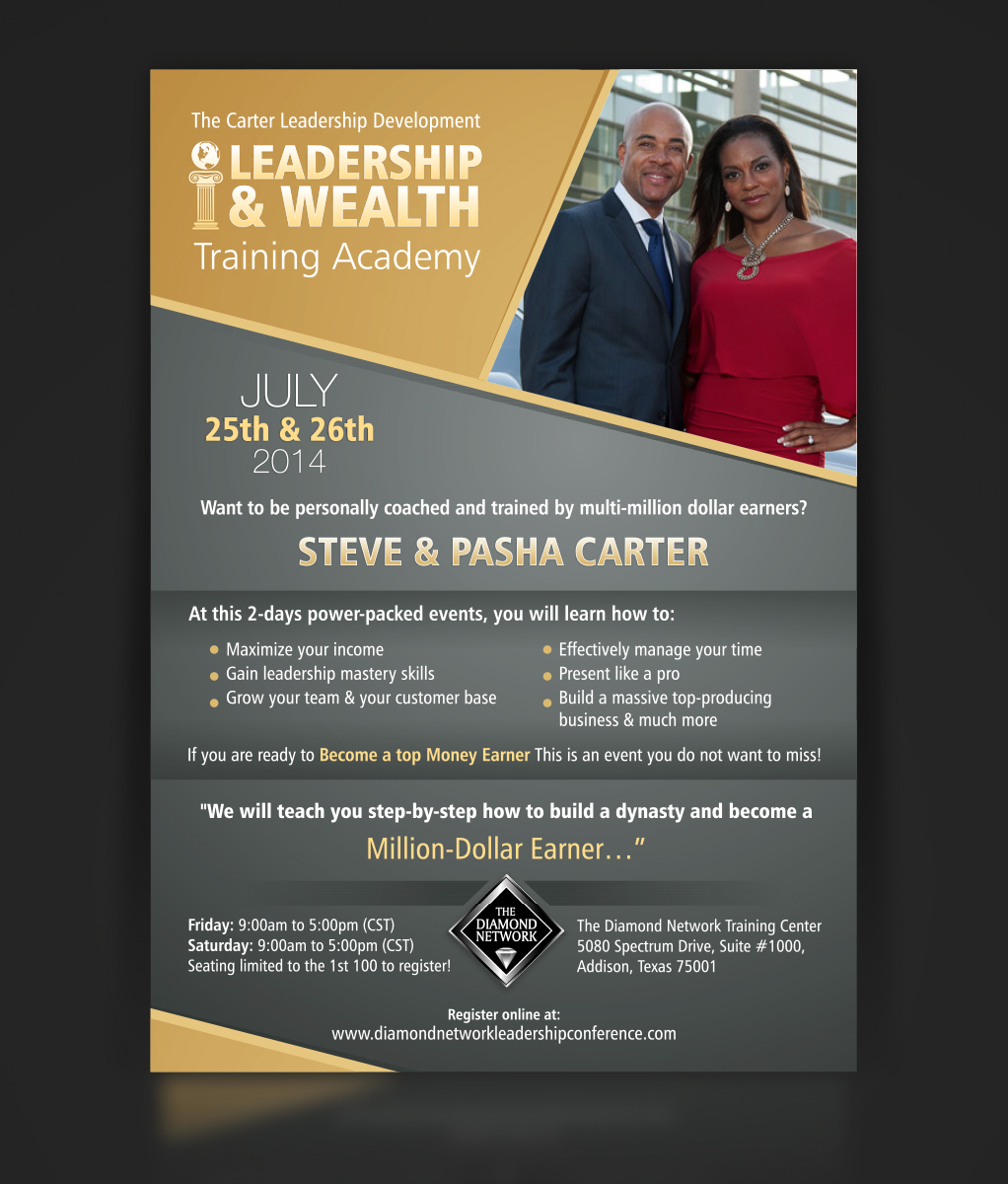 Flyer Design by Sreechand for Carter Leadership Development | Design #3966228