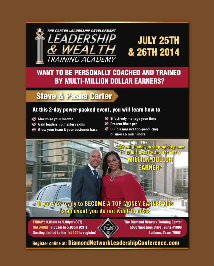 Diseño de Flyer por meet007 para Carter Leadership Development | Diseño #3968886