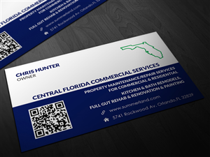 Business Card Design by Pointless Pixels India for Central Florida Commercial Services llc | Design: #4021490