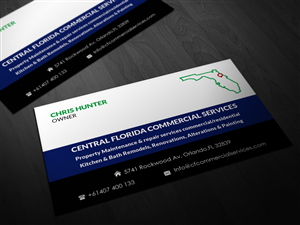 Business Card Design by Pointless Pixels India for Central Florida Commercial Services llc | Design: #4022369