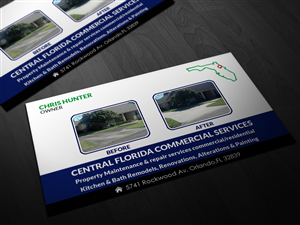 Business Card Design by Pointless Pixels India for Central Florida Commercial Services llc | Design: #4022415