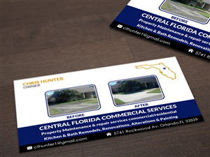 Business Card Design by Pointless Pixels India for Central Florida Commercial Services llc | Design: #4025416