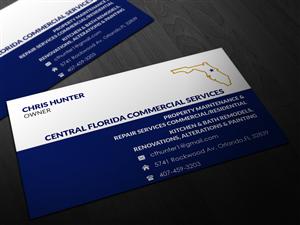 Design de Carte de Visite par Pointless Pixels India pour Central Florida Commercial Services llc | Design #4027158