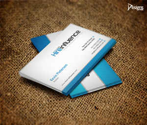 Business Card Design by DesignsTRIBE for HireInfluence, Inc. | Design: #1073370