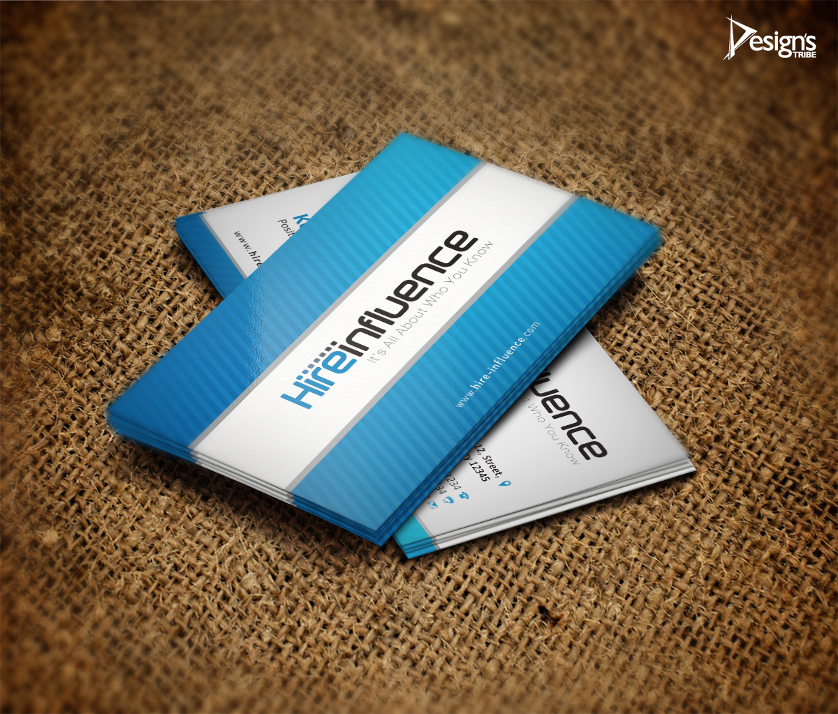 Design de Carte de Visite par DesignsTRIBE pour HireInfluence, Inc. | Design #1073379