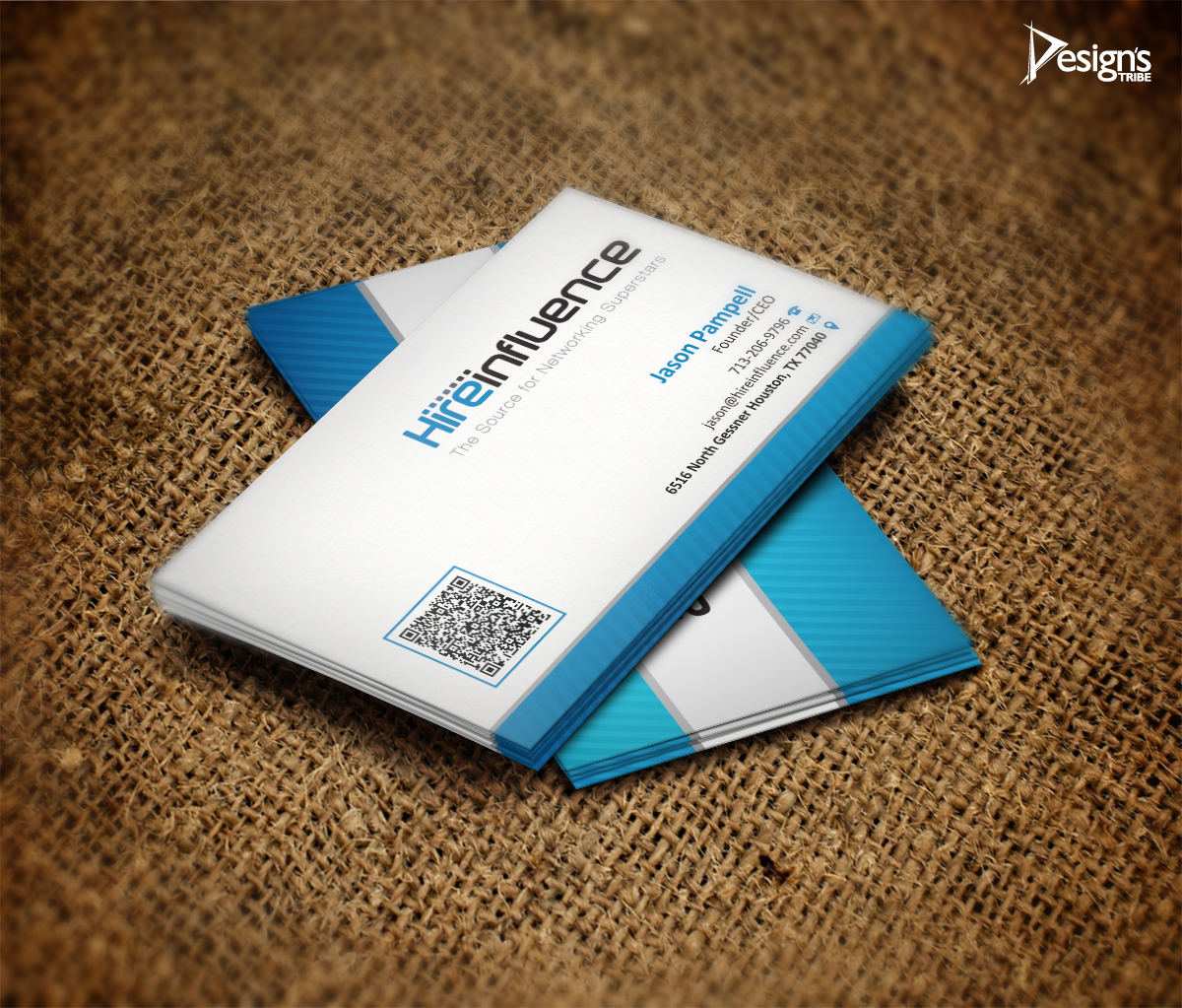 Business Card Design by DesignsTRIBE for HireInfluence, Inc. | Design #1087547