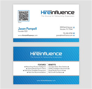 Business Card Design by DesignsTRIBE for HireInfluence, Inc. | Design: #1087657