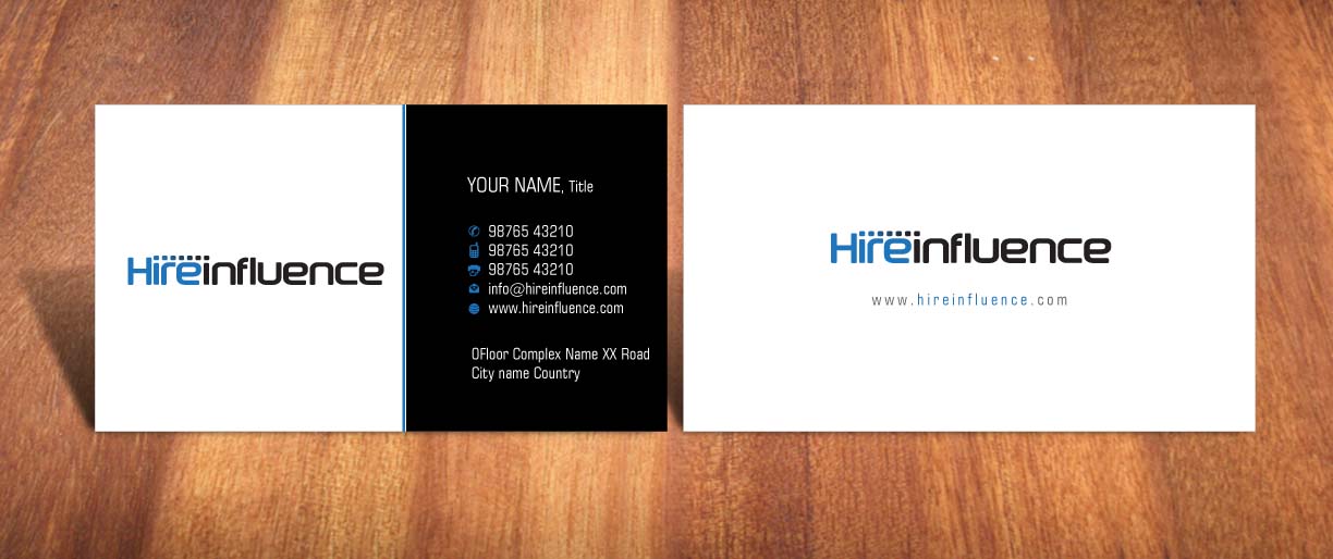 Diseño de Tarjeta de Presentación por Sbss para HireInfluence, Inc. | Diseño #1073543
