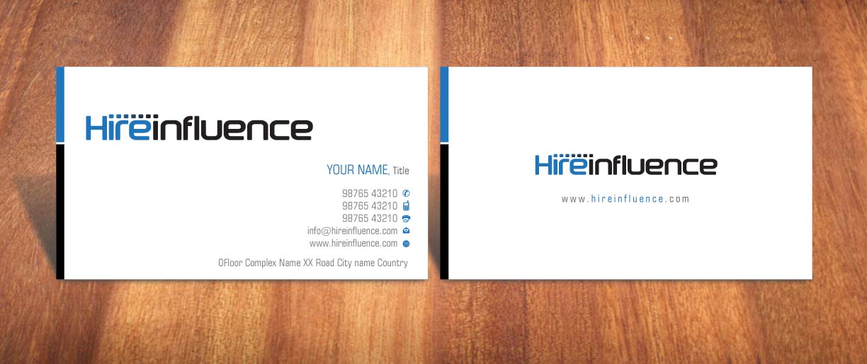 Diseño de Tarjeta de Presentación por Sbss para HireInfluence, Inc. | Diseño #1073546