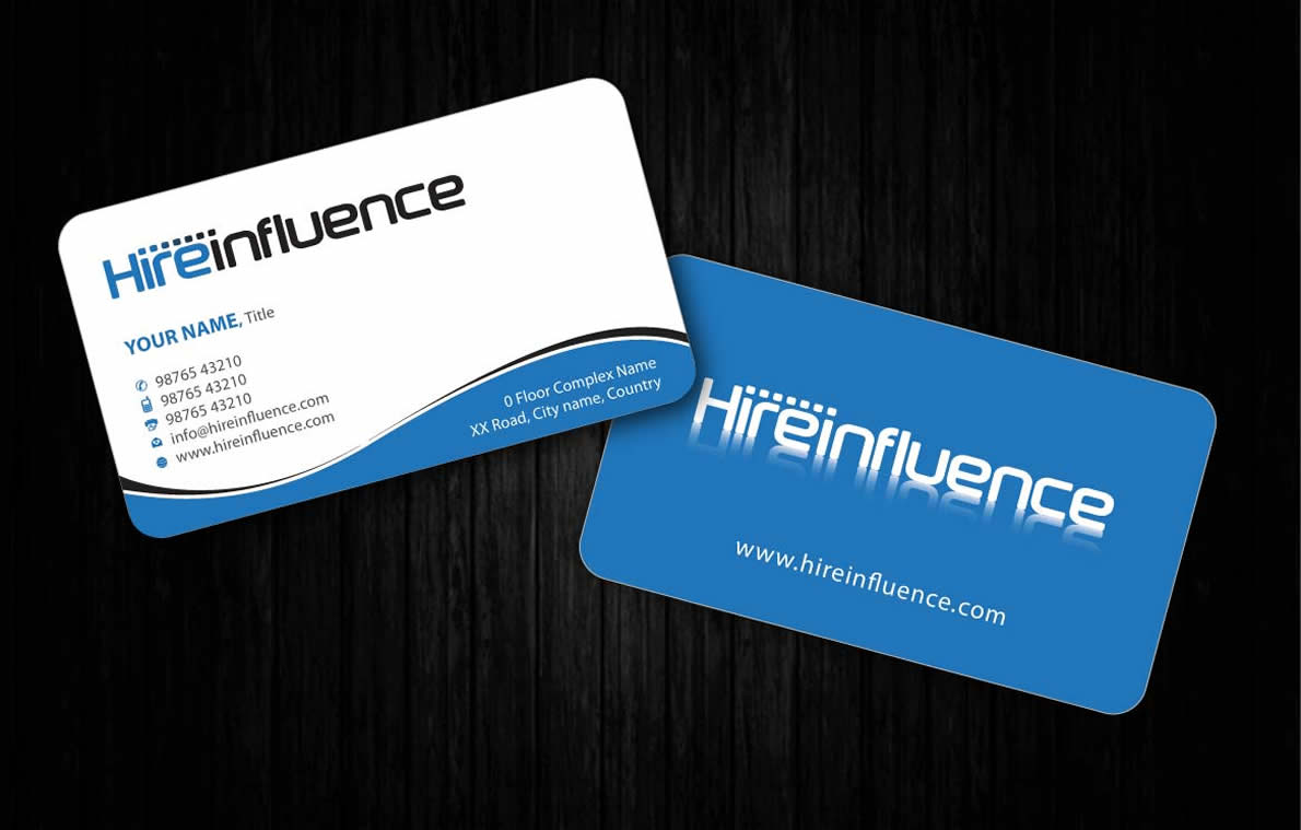 Business Card Design by Sbss for HireInfluence, Inc. | Design #1073772