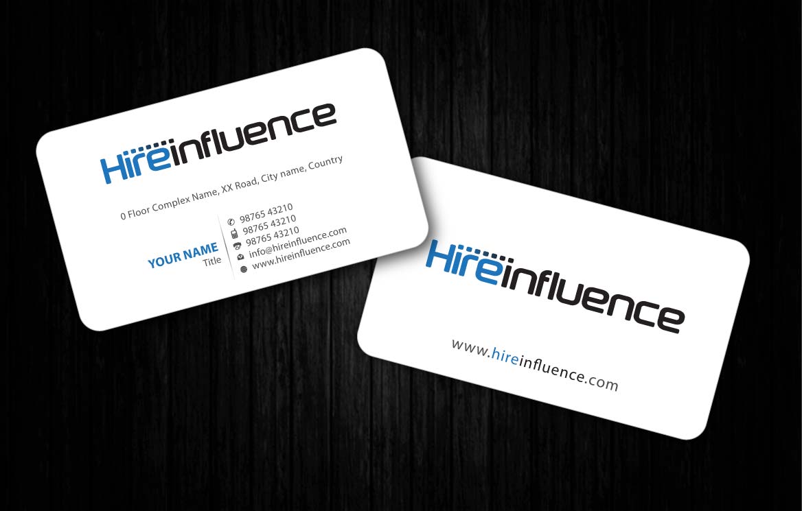 Business Card Design by Sbss for HireInfluence, Inc. | Design #1073774