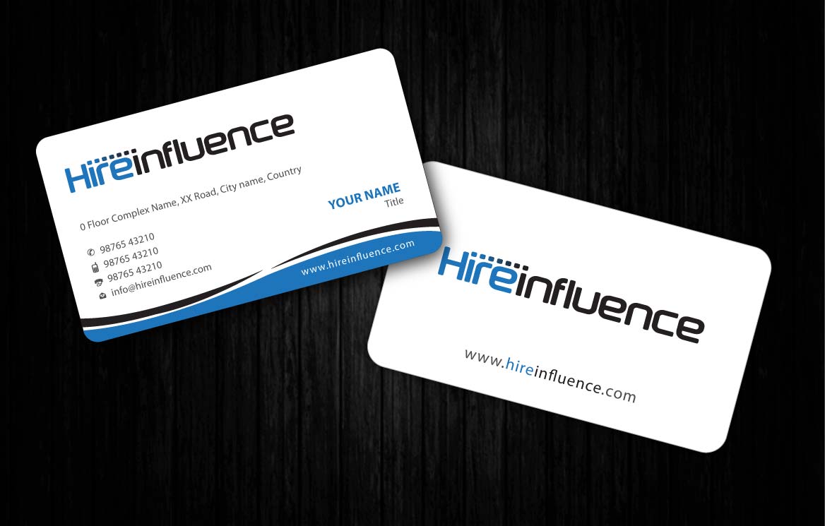 Business Card Design by Sbss for HireInfluence, Inc. | Design #1073777