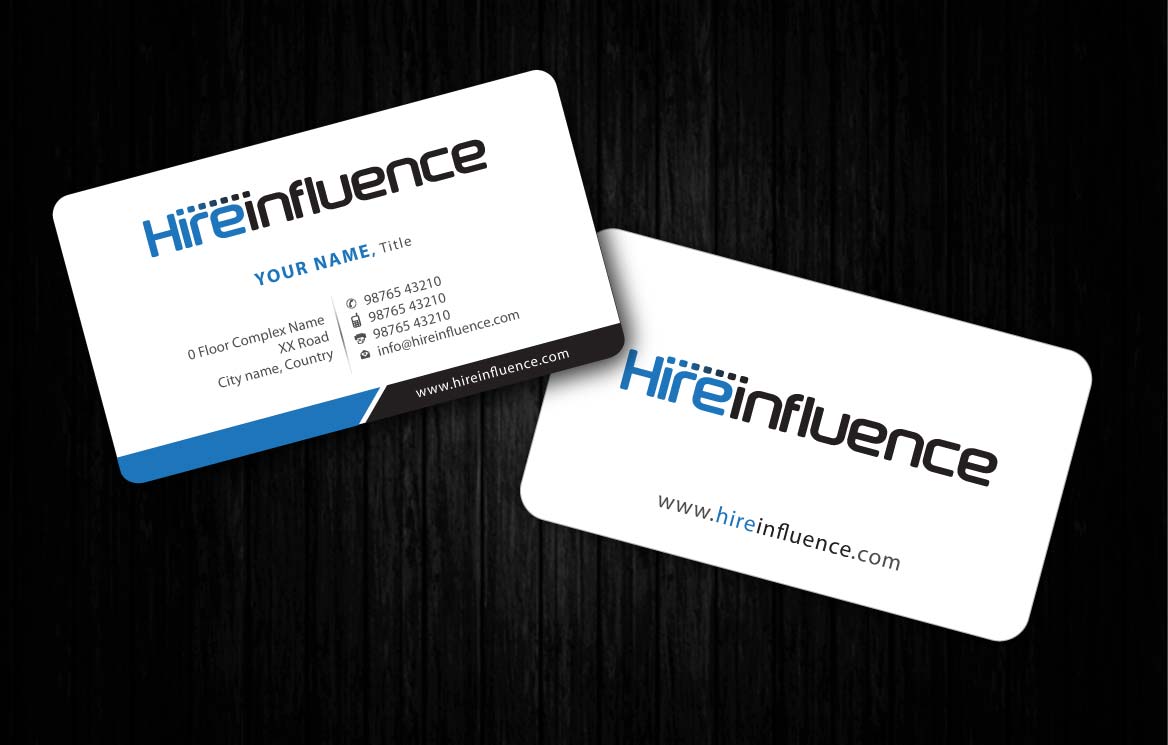 Business Card Design by Sbss for HireInfluence, Inc. | Design #1073778