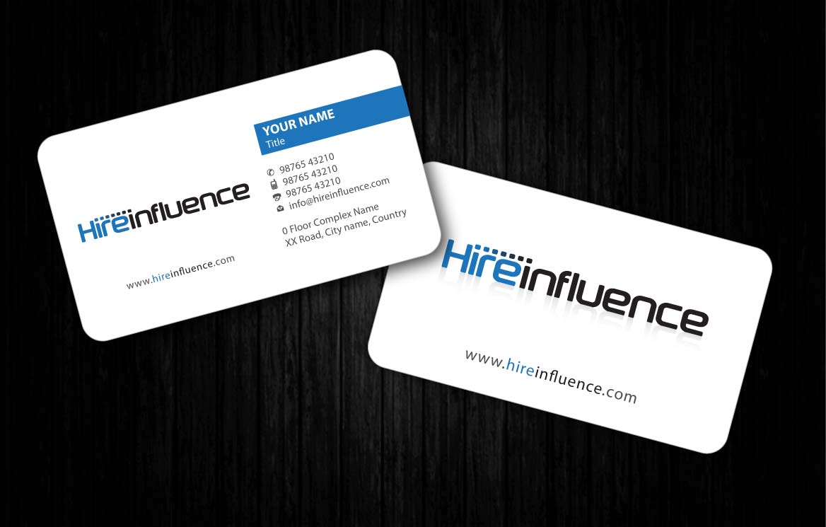 Business Card Design by Sbss for HireInfluence, Inc. | Design #1073781