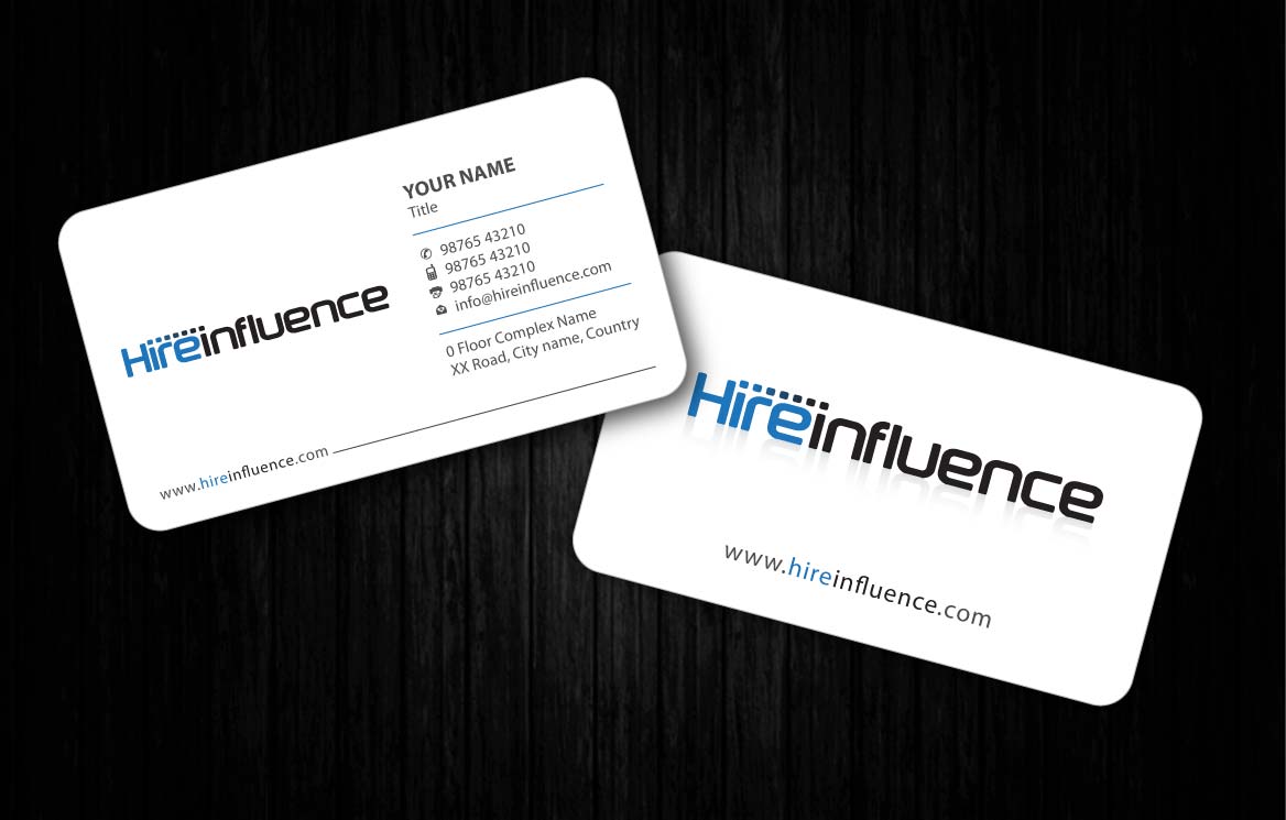 Business Card Design by Sbss for HireInfluence, Inc. | Design #1073782
