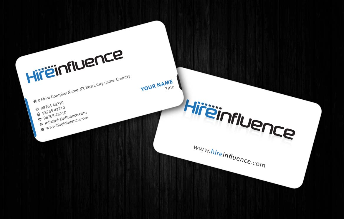 Business Card Design by Sbss for HireInfluence, Inc. | Design #1073786