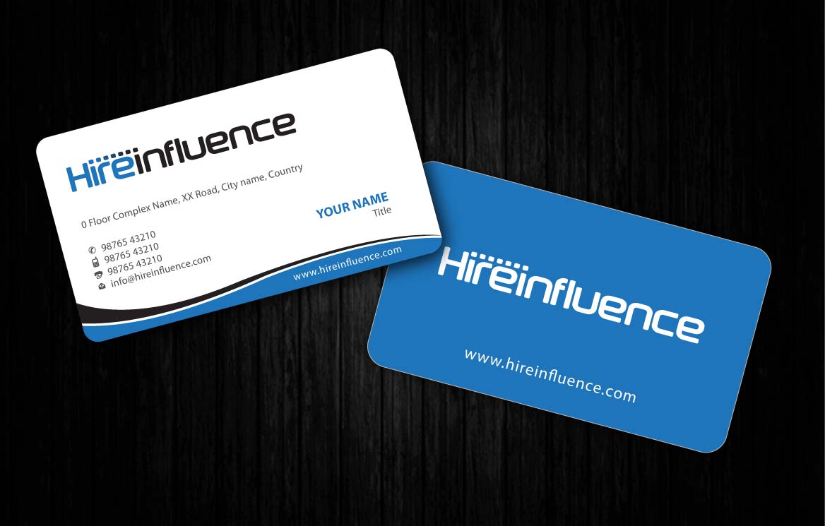 Business Card Design by Sbss for HireInfluence, Inc. | Design #1073789