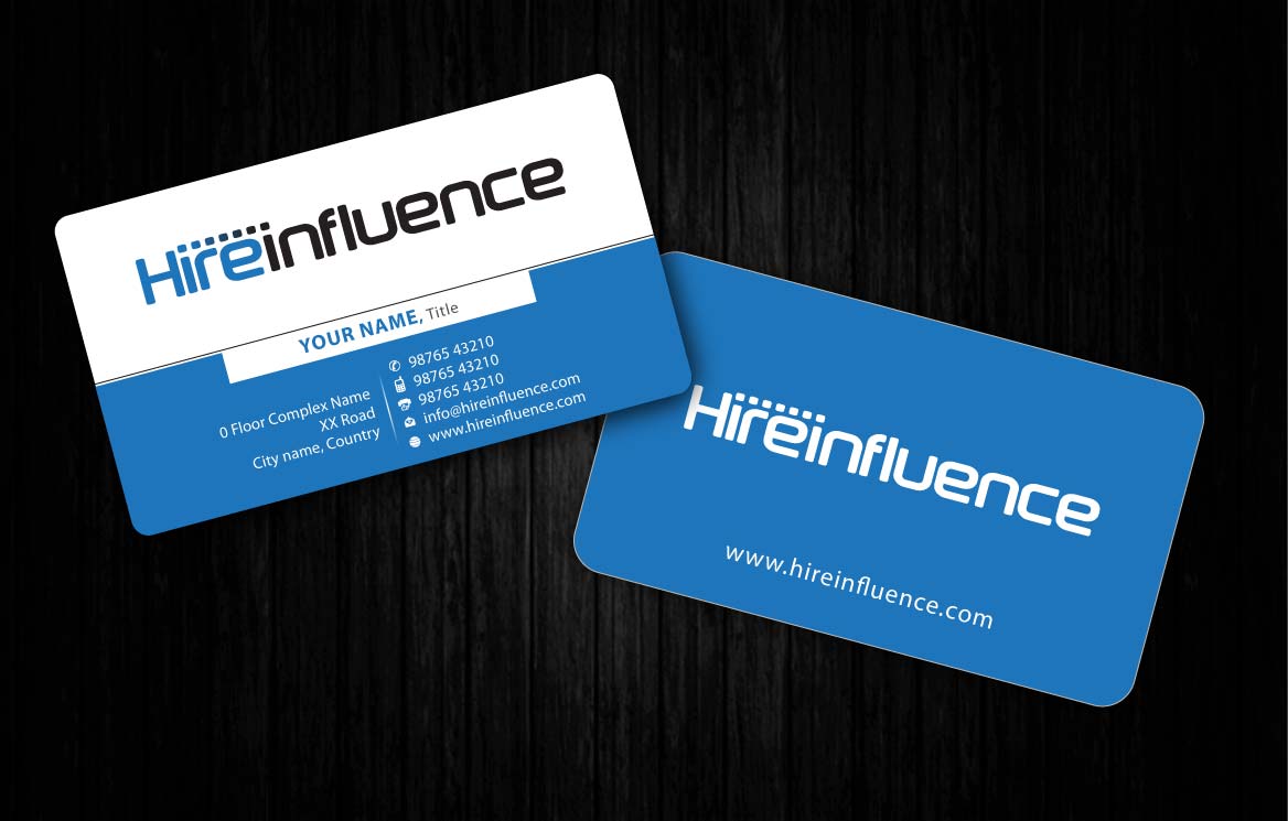 Business Card Design by Sbss for HireInfluence, Inc. | Design #1073792