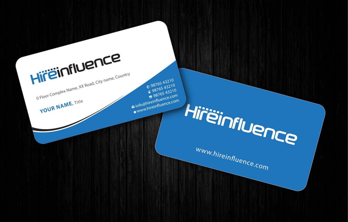Business Card Design by Sbss for HireInfluence, Inc. | Design #1073793