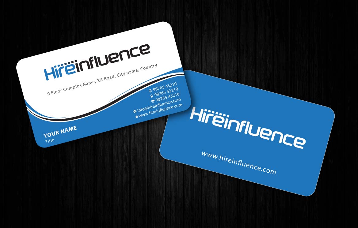 Business Card Design by Sbss for HireInfluence, Inc. | Design #1073797