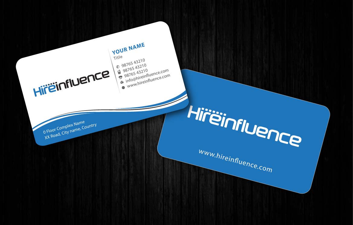 Business Card Design by Sbss for HireInfluence, Inc. | Design #1073798