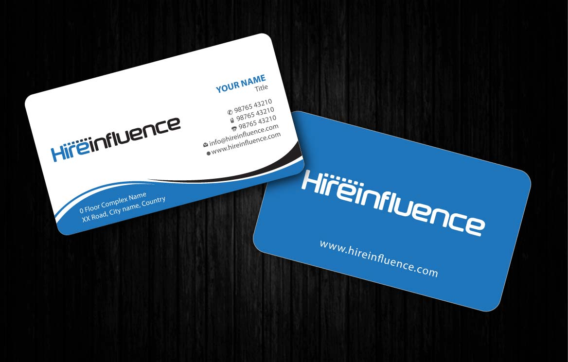 Business Card Design by Sbss for HireInfluence, Inc. | Design #1073800