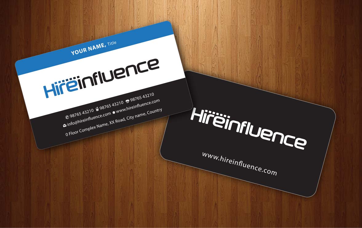 Business Card Design by Sbss for HireInfluence, Inc. | Design #1073803
