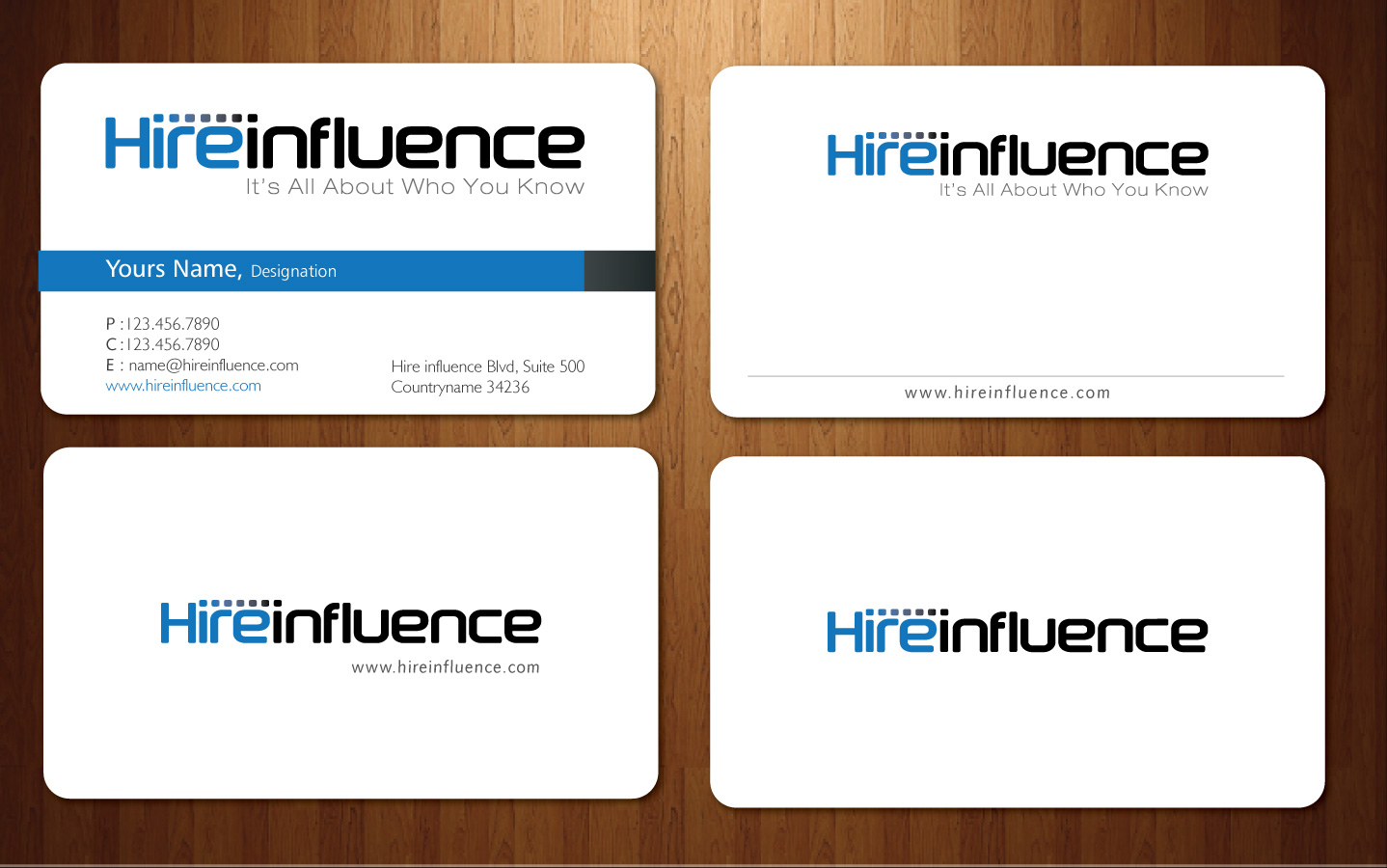 Business Card Design by Sbss for HireInfluence, Inc. | Design #1074297