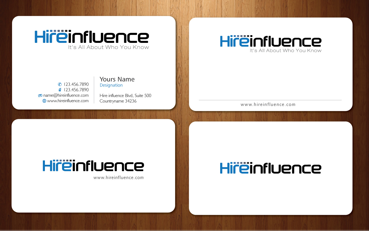 Business Card Design by Sbss for HireInfluence, Inc. | Design #1074306