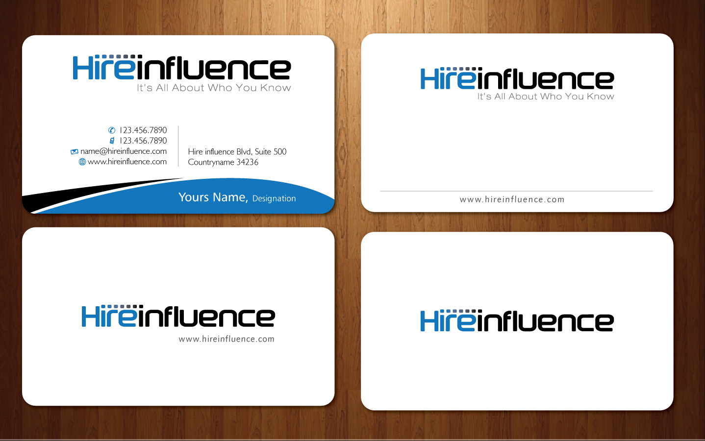 Business Card Design by Sbss for HireInfluence, Inc. | Design #1074308