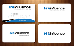 Business Card Design by Sbss for HireInfluence, Inc. | Design: #1074308