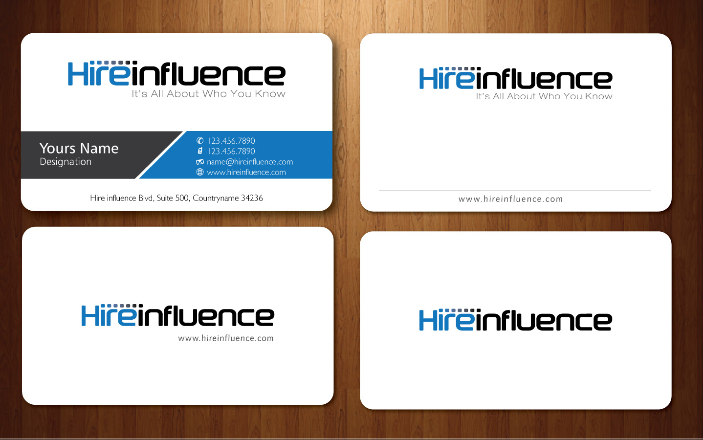 Business Card Design by Sbss for HireInfluence, Inc. | Design #1074311