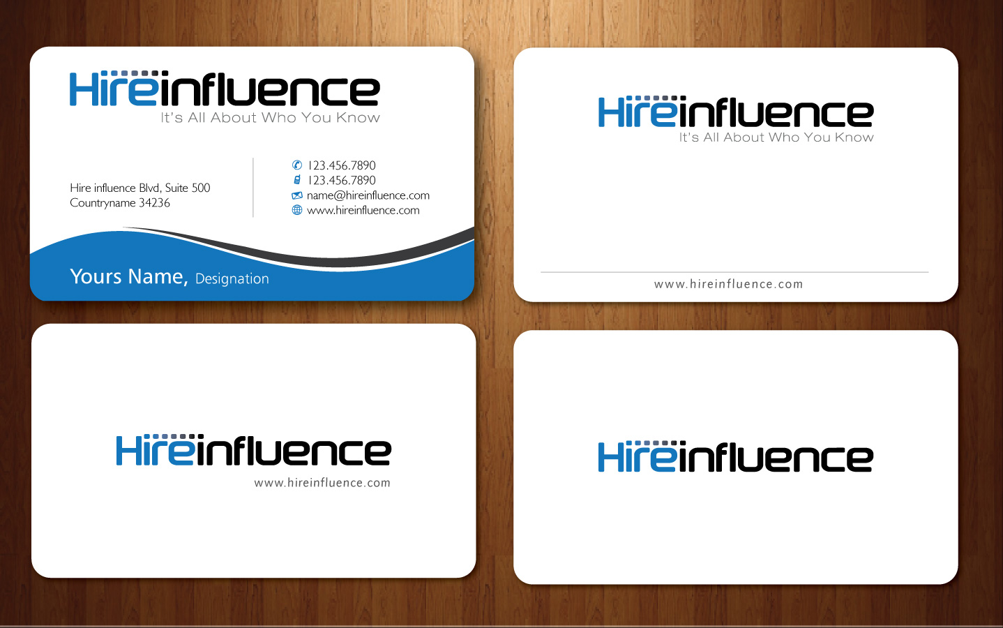 Business Card Design by Sbss for HireInfluence, Inc. | Design #1074319