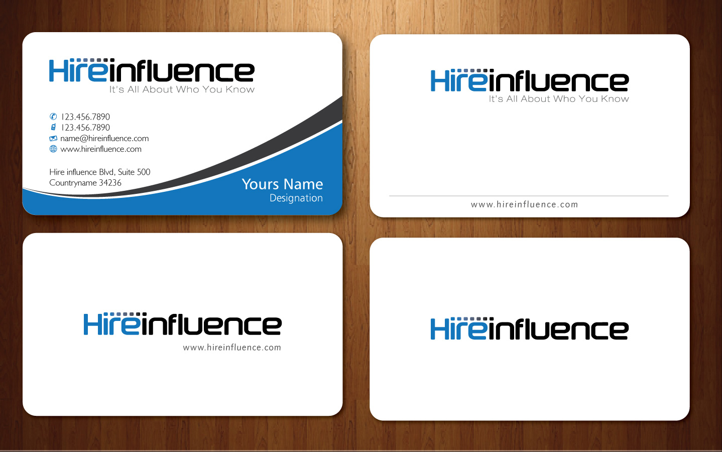 Business Card Design by Sbss for HireInfluence, Inc. | Design #1074320