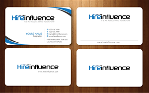 Visitenkarten-Design von Sbss für HireInfluence, Inc. | Design: #1074321