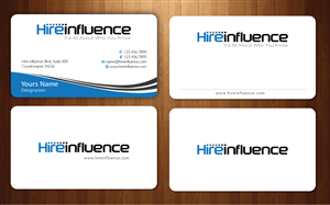 Visitenkarten-Design von Sbss für HireInfluence, Inc. | Design: #1074322