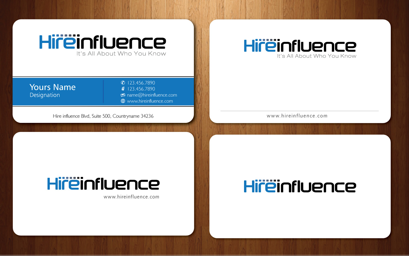 Business Card Design by Sbss for HireInfluence, Inc. | Design #1074324