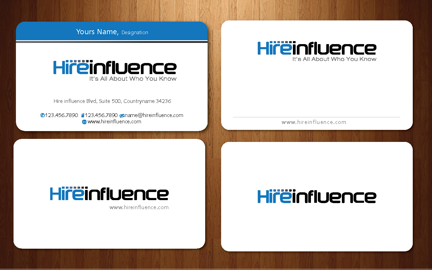 Visitenkarten-Design von Sbss für HireInfluence, Inc. | Design #1074335