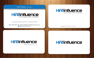 Visitenkarten-Design von Sbss für HireInfluence, Inc. | Design: #1074335