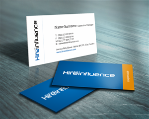Business Card Design by HYPdesign for HireInfluence, Inc. | Design: #1077630