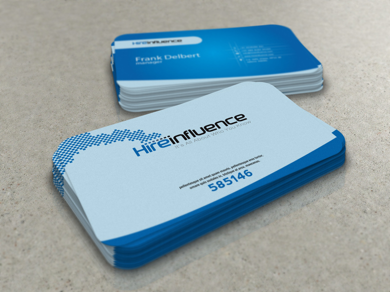 Business Card Design by deniedart for HireInfluence, Inc. | Design #1079942
