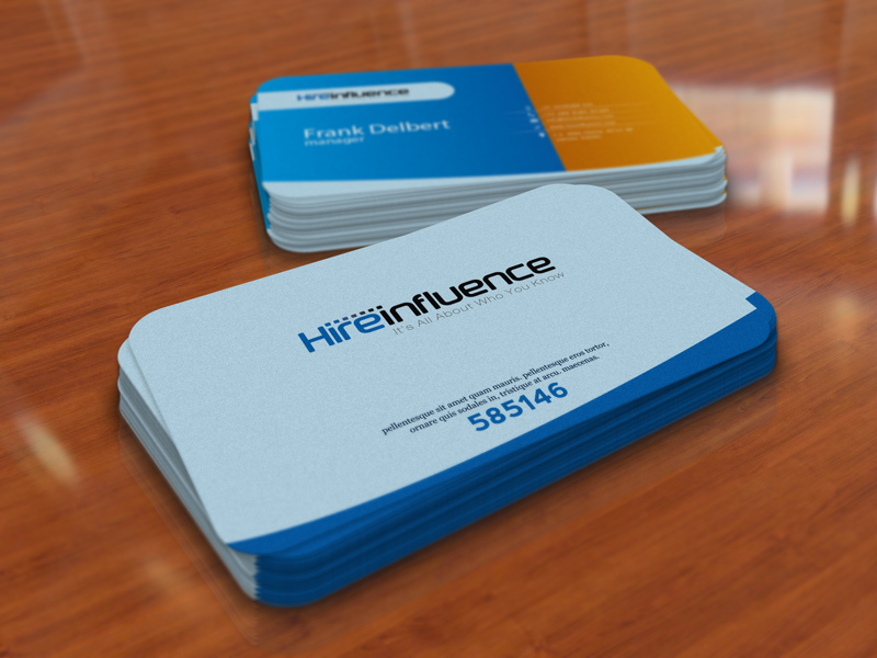 Business Card Design by deniedart for HireInfluence, Inc. | Design #1080360