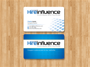 Business Card Design by KeyIdea for HireInfluence, Inc. | Design: #1082270