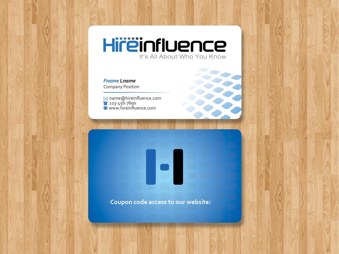 Diseño de Tarjeta de Presentación por KeyIdea para HireInfluence, Inc. | Diseño #1082310