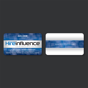 Business Card Design by BONG Kreation for HireInfluence, Inc. | Design #1081415