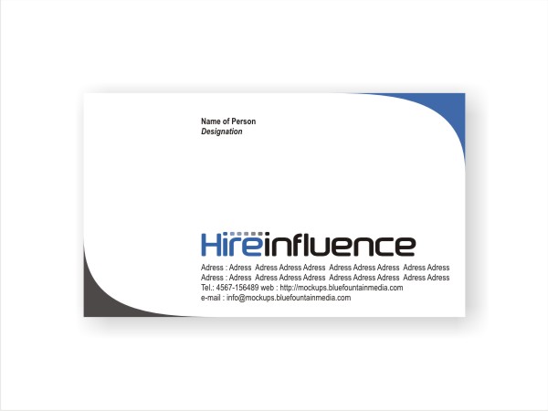 Business Card Design by Ramakant for HireInfluence, Inc. | Design #1076426