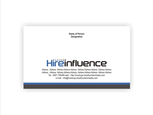Business Card Design by Ramakant for HireInfluence, Inc. | Design: #1076429