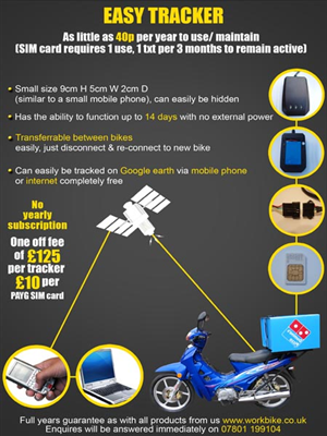 A5 flyer required for motorcycle tracking device - Easy. | Flyer Design by James Sylvester