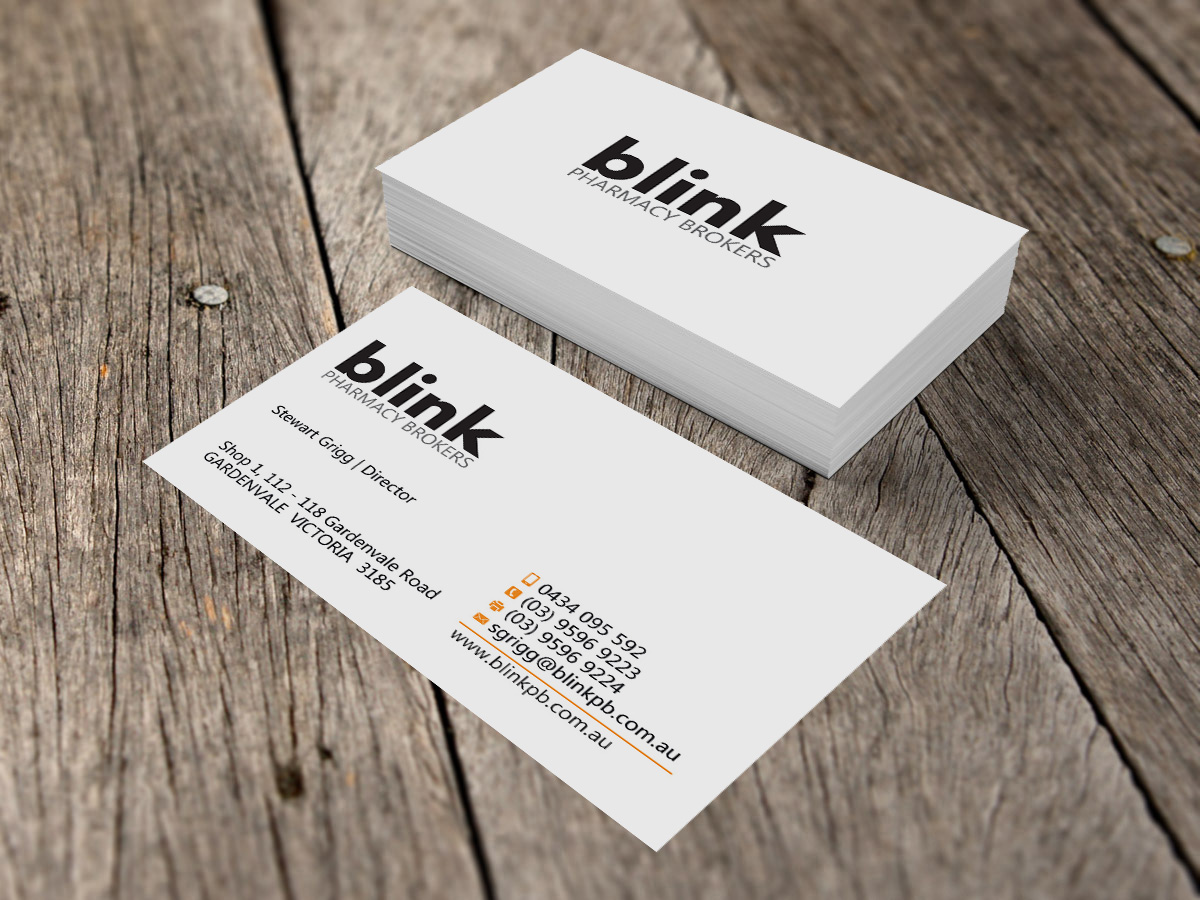 Visitenkarten-Design von GTools für Blink Pharmacy Brokers  | Design: #3970003