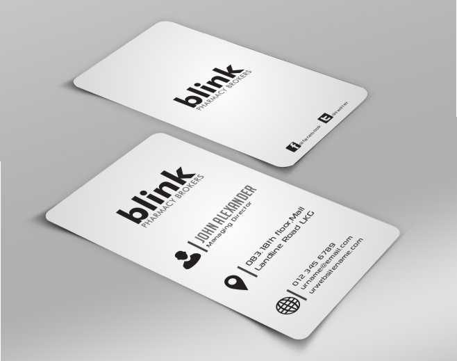 Design de Carte de Visite par AwsomeD pour Blink Pharmacy Brokers  | Design #3961595